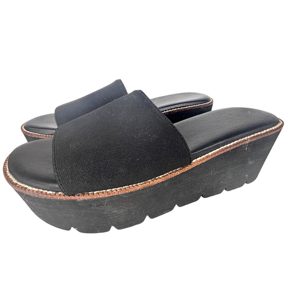 Dirty Laundry Pivot Sandal Women's Size 7 Black Platform Slides